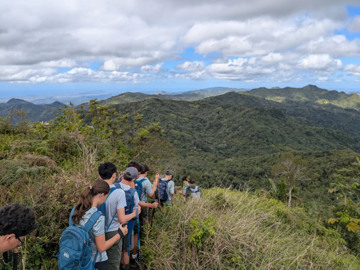 A group of Scouts summit Monte Guilarte