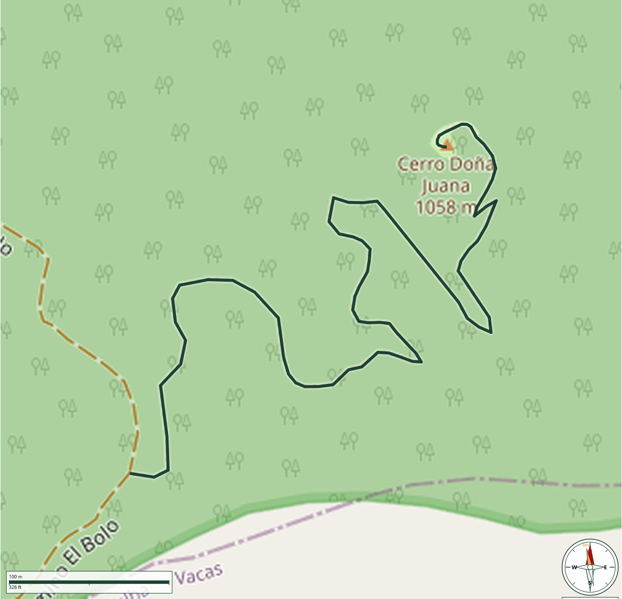 Map of Camino a la Torre de Observación