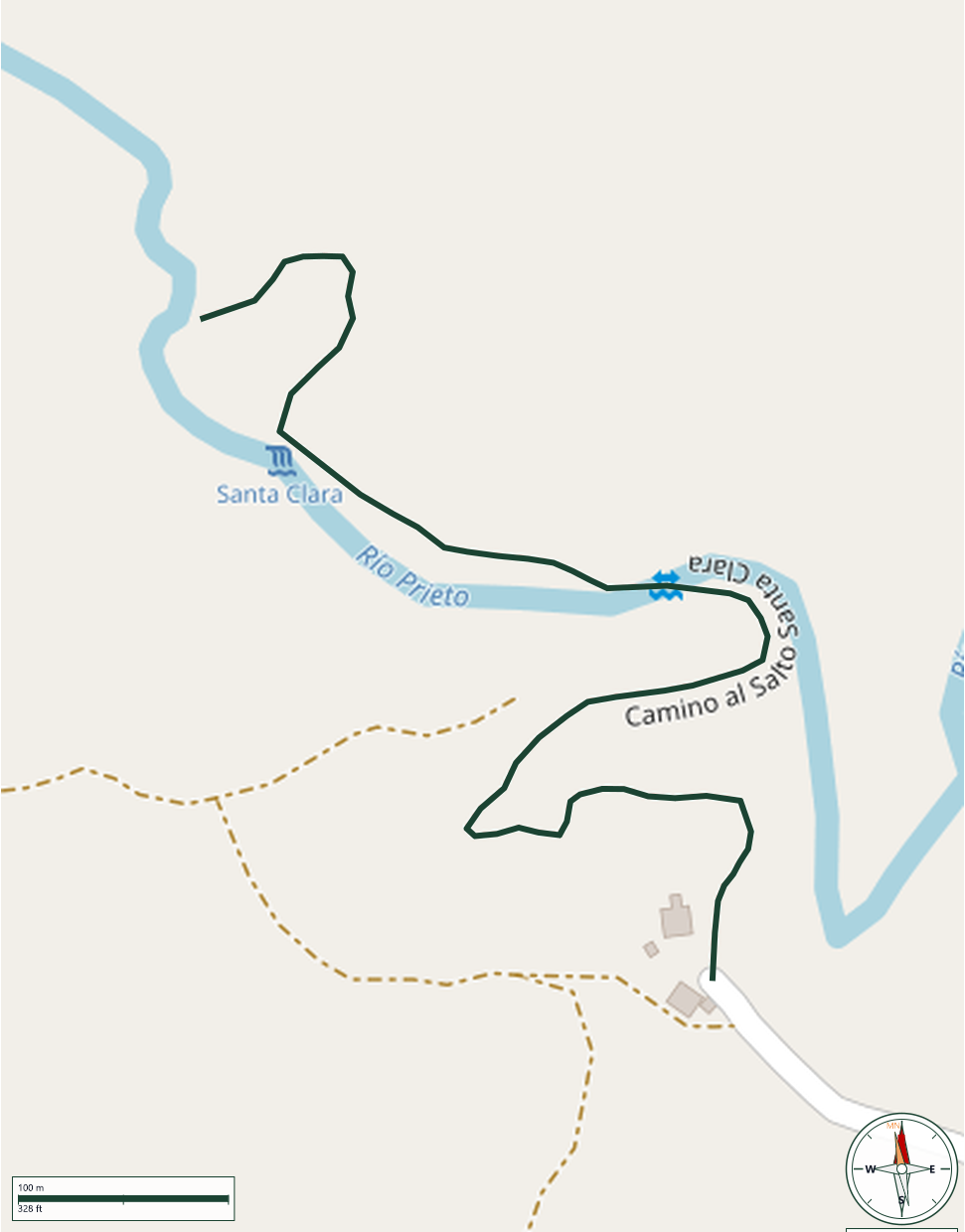 Map of Camino al Salto Santa Clara