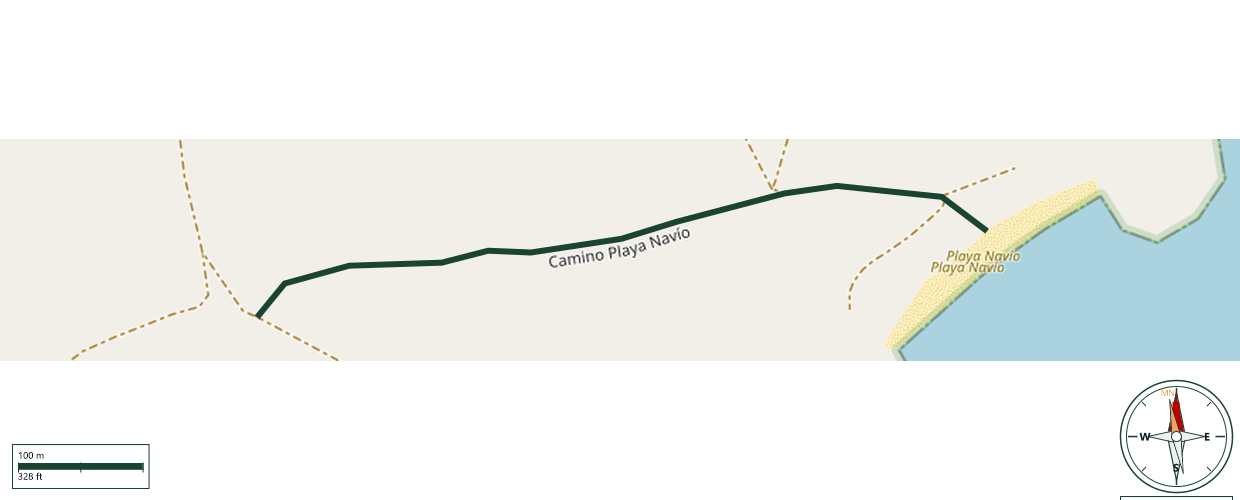 Mapa de Camino Playa Navío