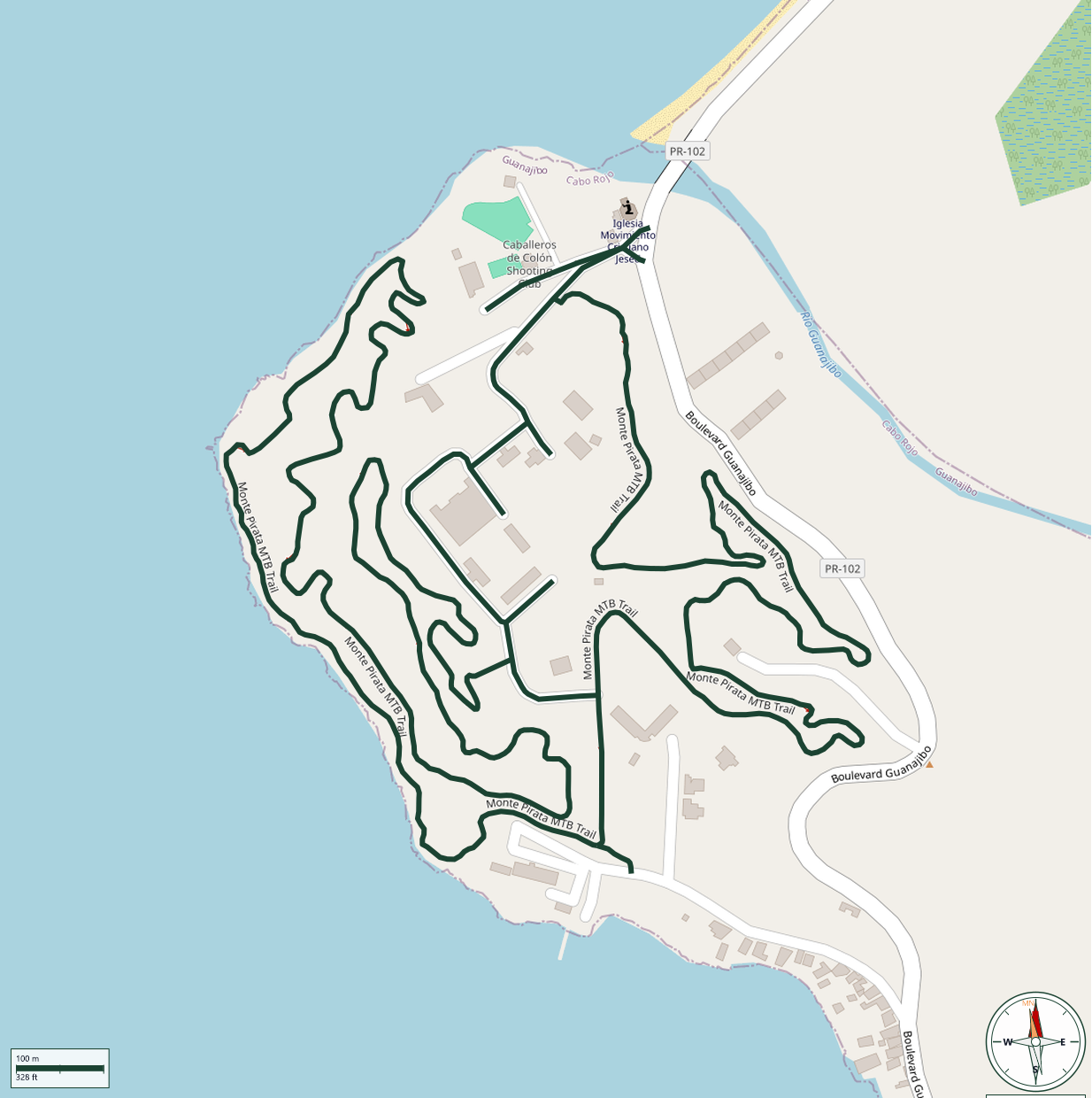 Map of Caminos de Monte Pirata Cabo Rojo