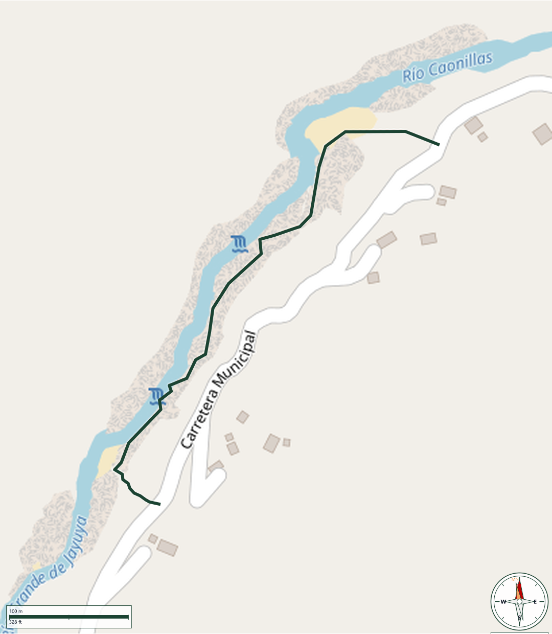 Map of Cañon Blanco