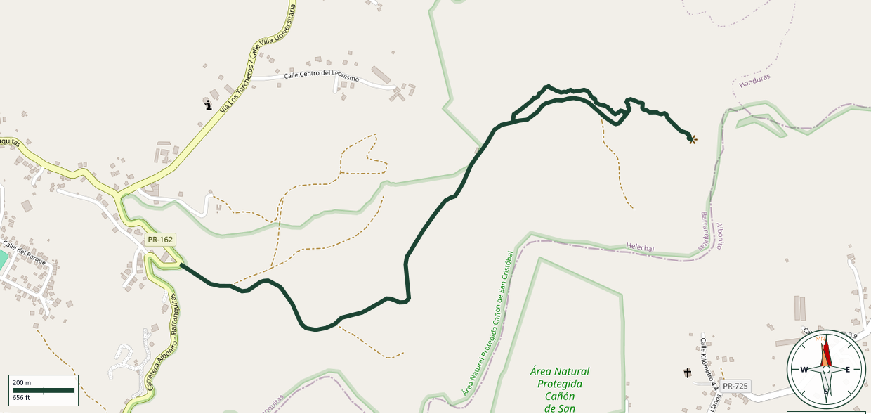 Mapa de Cascada El Ancón