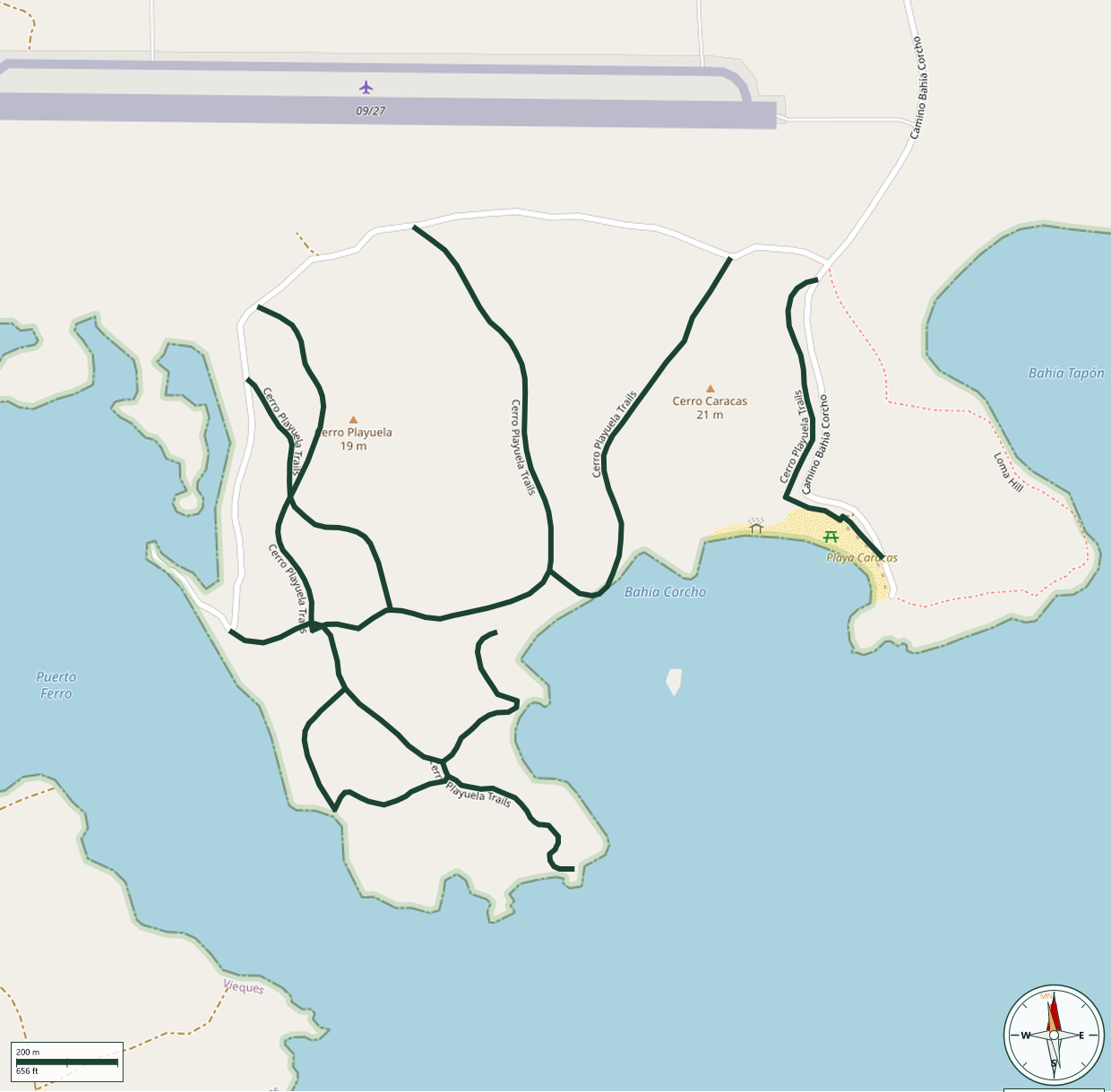 Mapa de Cerro Playuela Trails