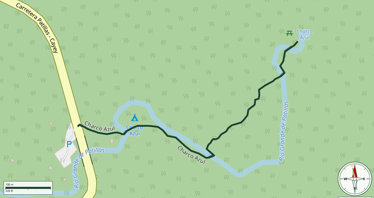 Mapa de Charco Azul