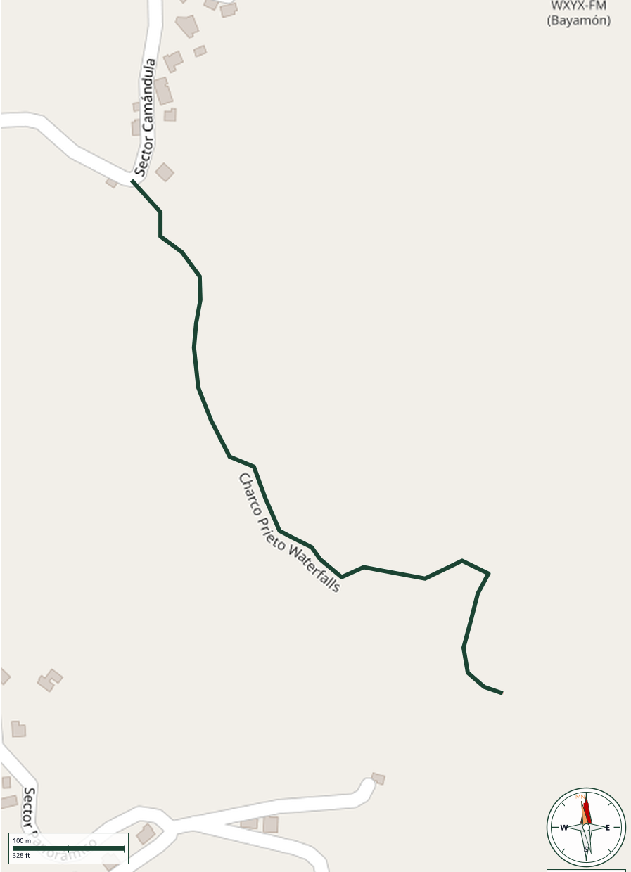 Mapa de Charco Prieto Waterfalls