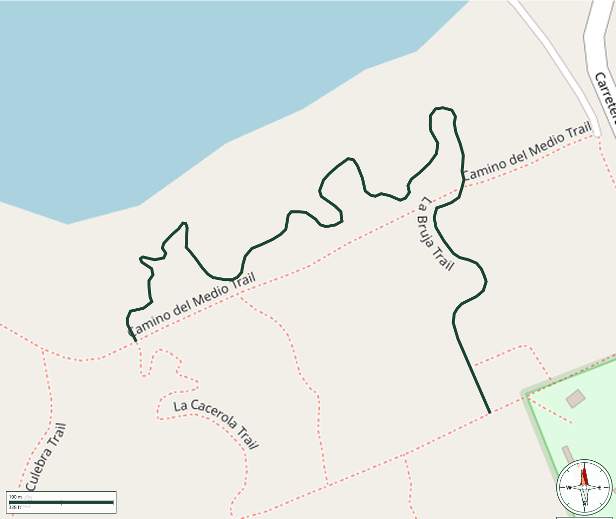 Mapa de La Bruja Trail
