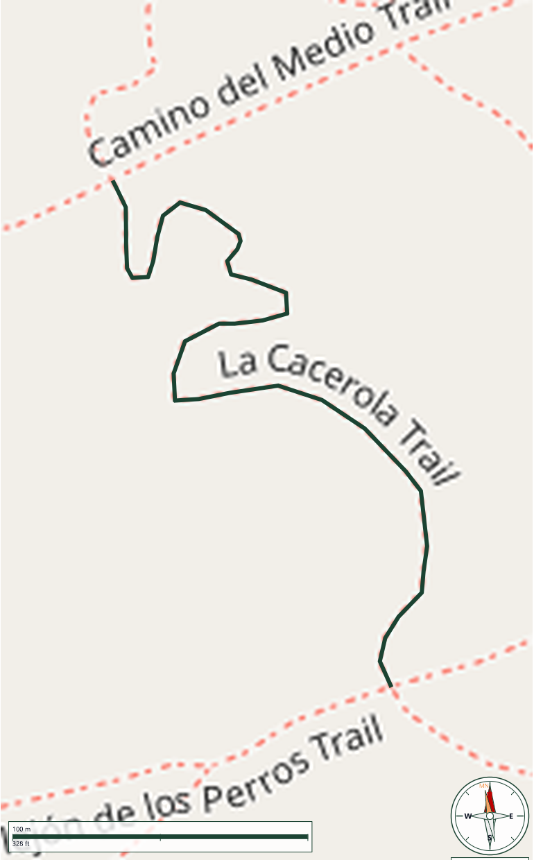 Mapa de La Cacerola Trail