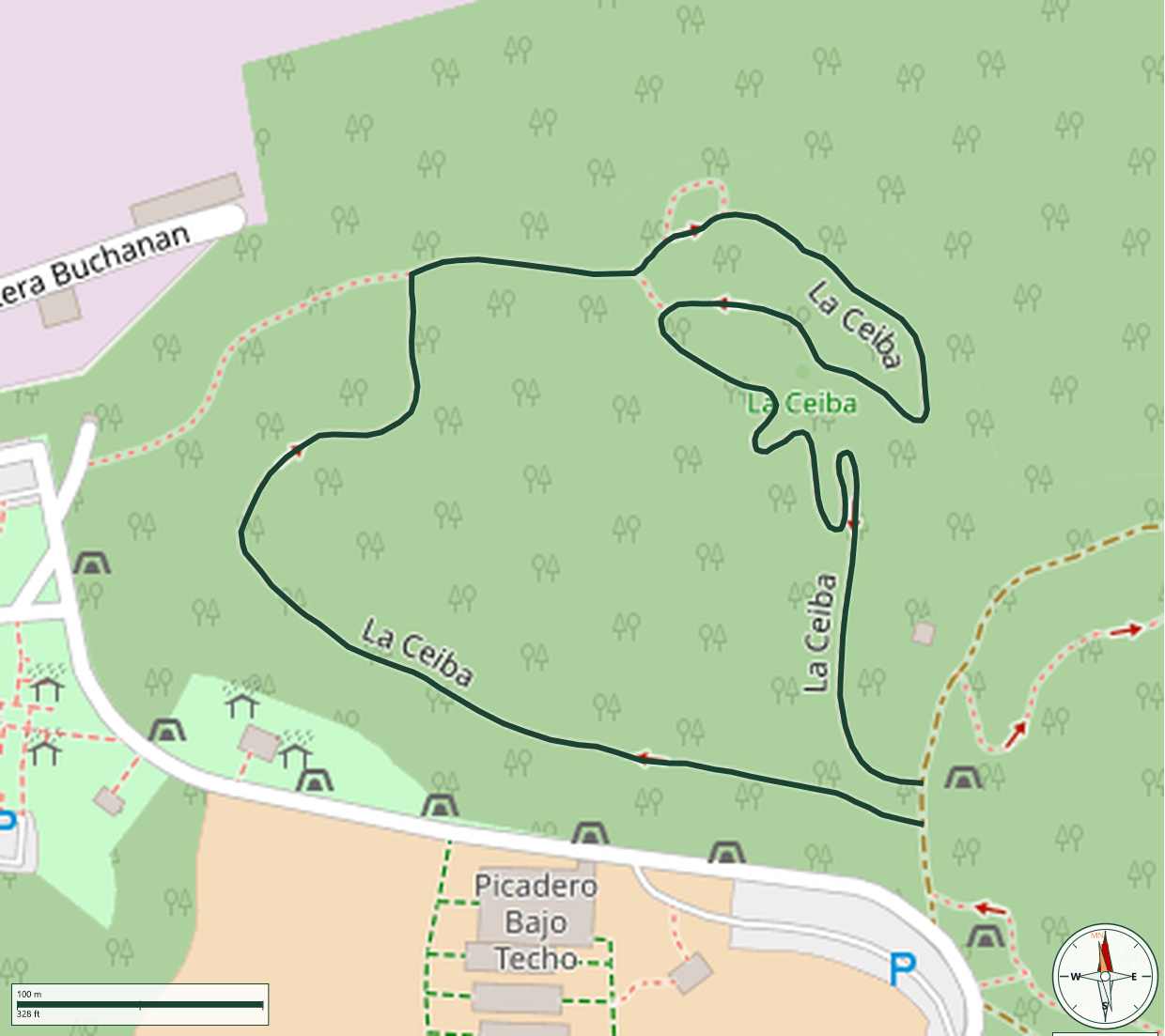 Mapa de La Ceiba