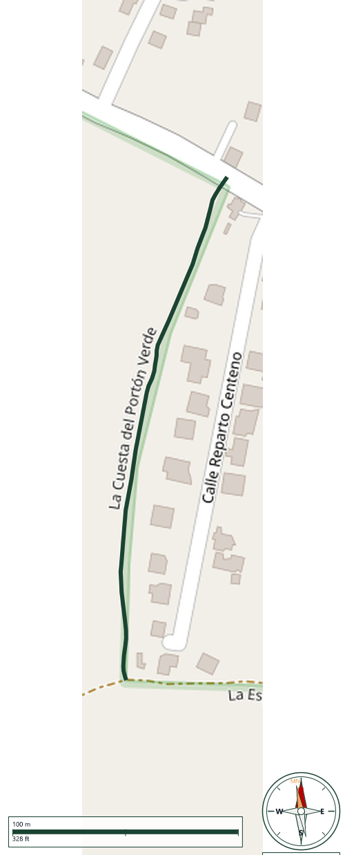 Mapa de La Cuesta del Portón Verde