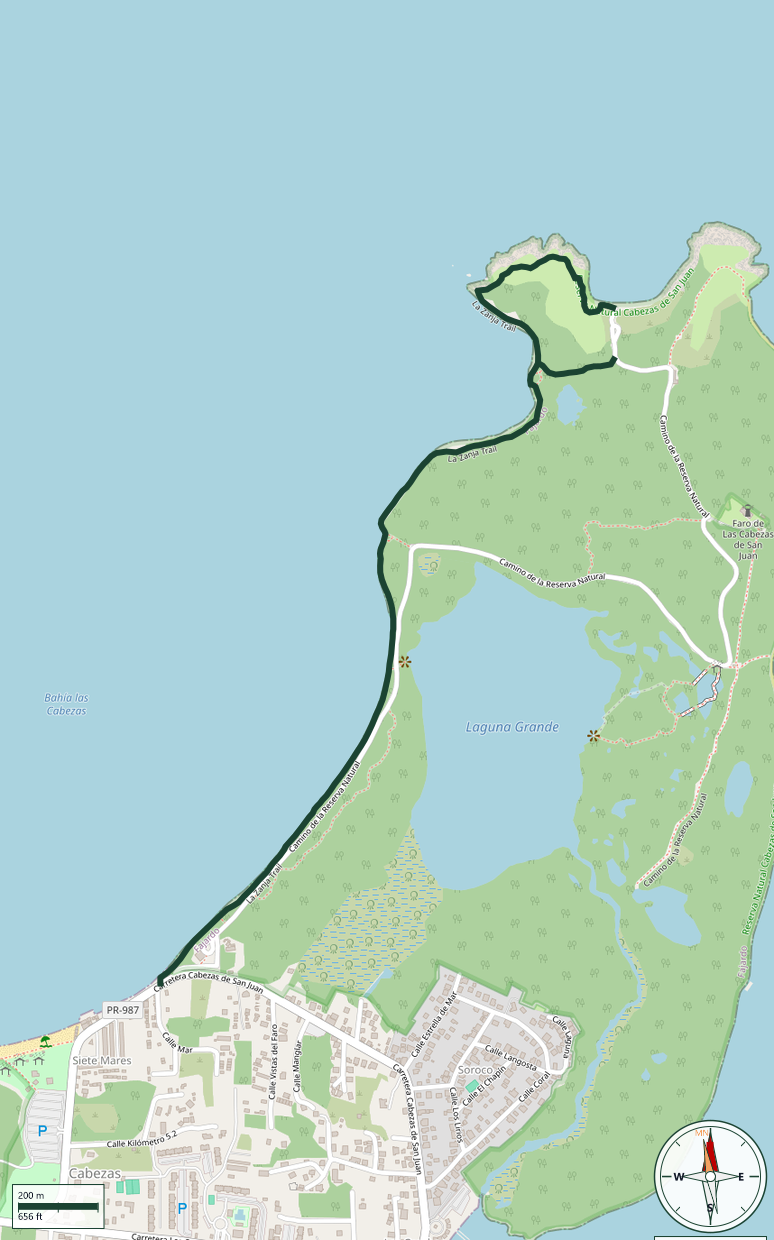 Mapa de La Zanja Trail