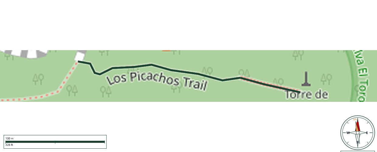 Mapa de Los Picachos Trail
