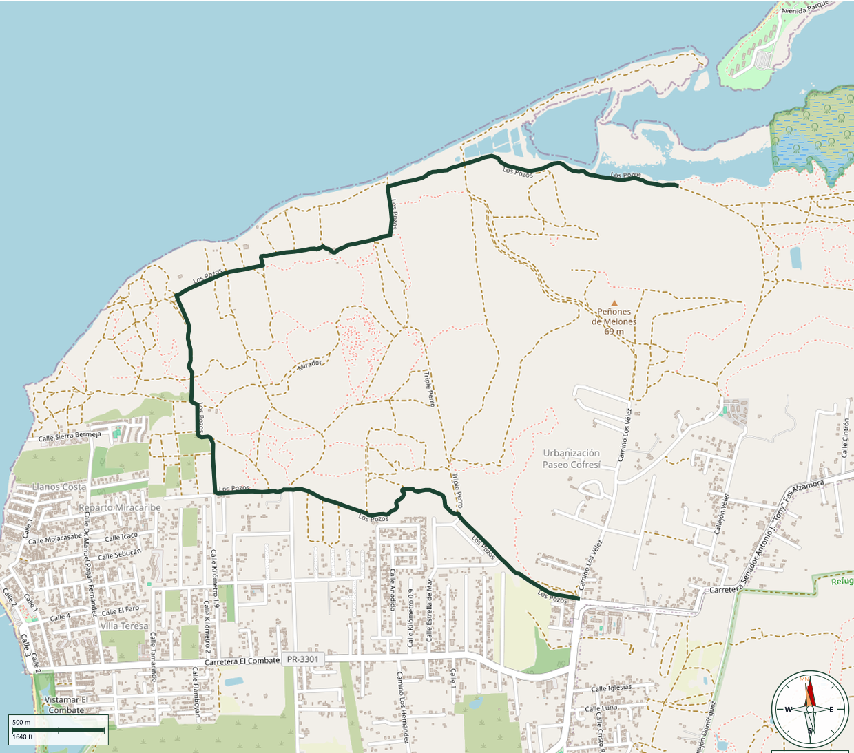 Mapa de Los Pozos