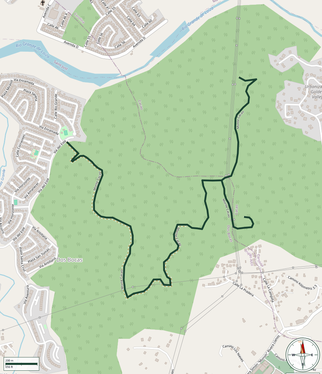 Mapa de Monte Cacao
