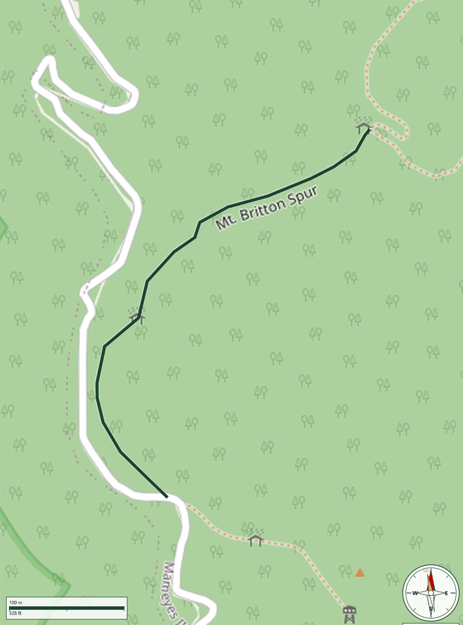Mapa de Mt. Britton Spur
