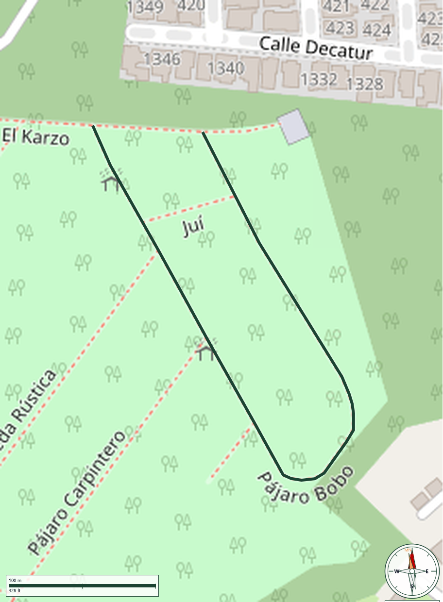 Mapa de Pájaro Bobo