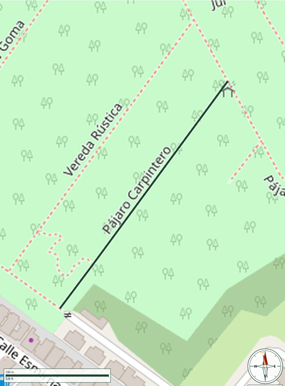 Mapa de Pájaro Carpintero