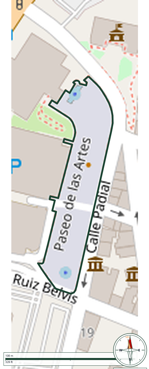Mapa de Paseo de las Artes