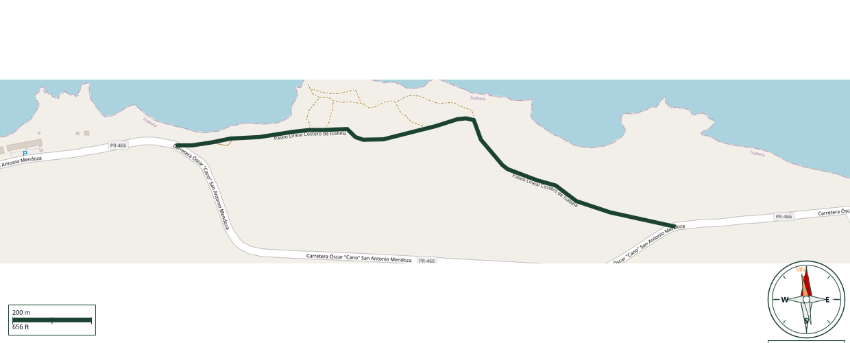 Map of Paseo Lineal Costero de Isabela