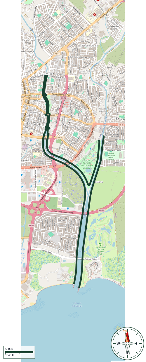 Map of Paseo Lineal Ponce