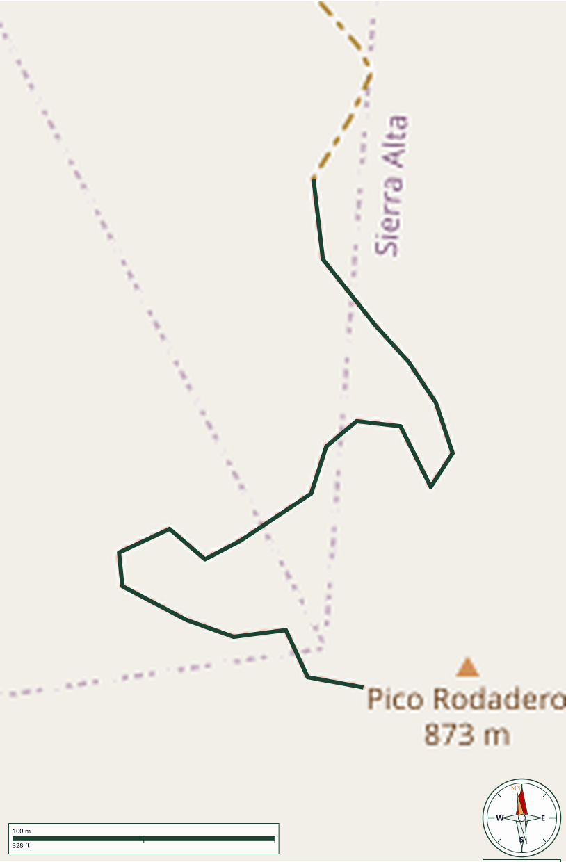 Mapa de Pico Rodadero Trail