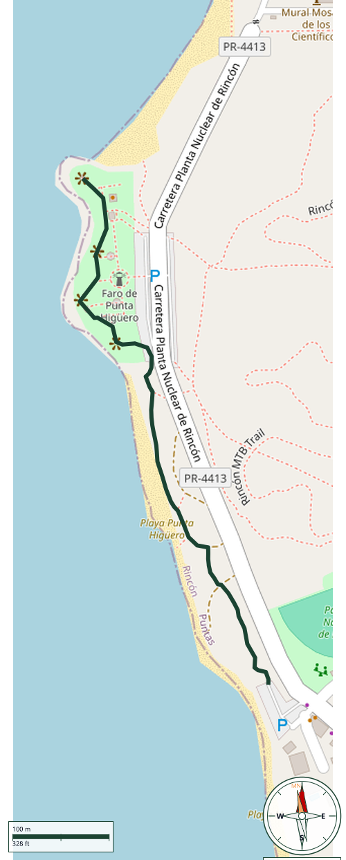 Mapa de Playa María - Faro de Rincón