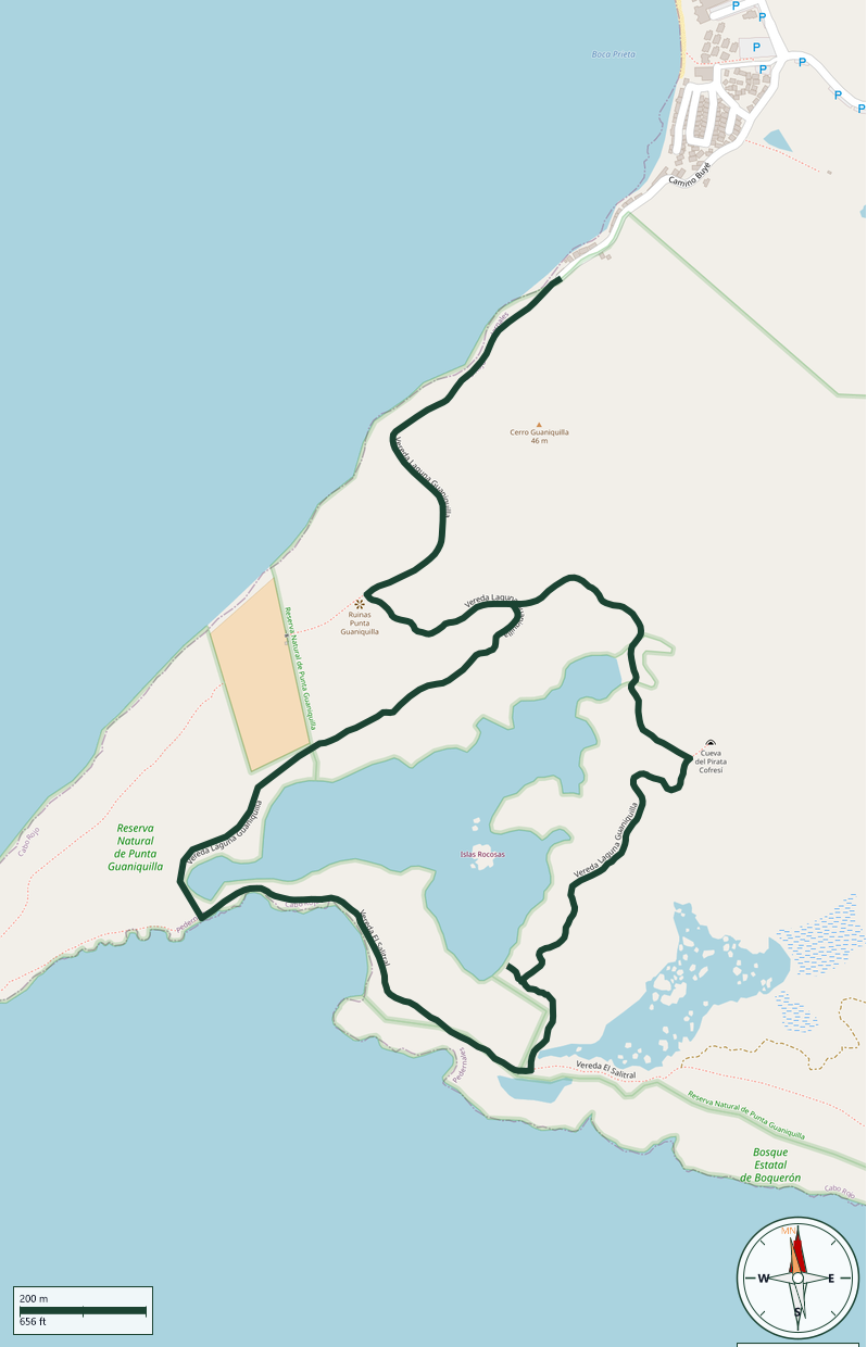 Mapa de Punta Guaniquilla