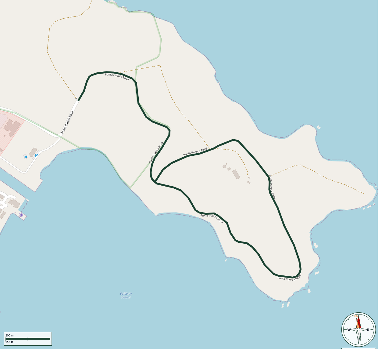 Mapa de Punta Puerca Road