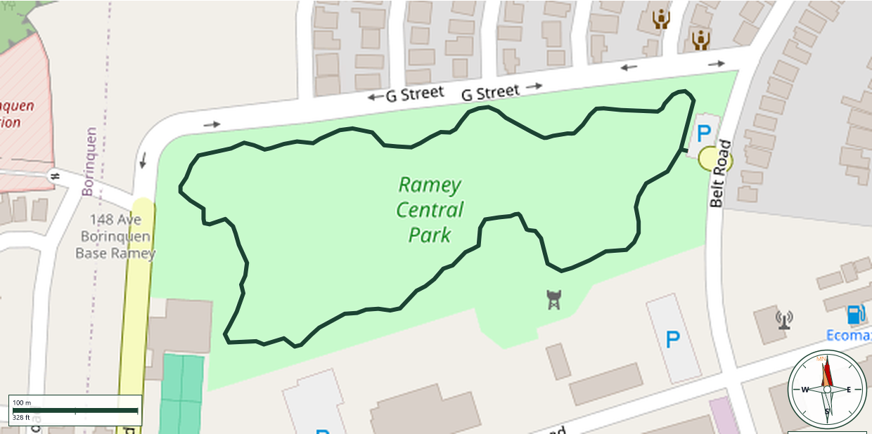 Map of Ramey Central Park Hiking Trail
