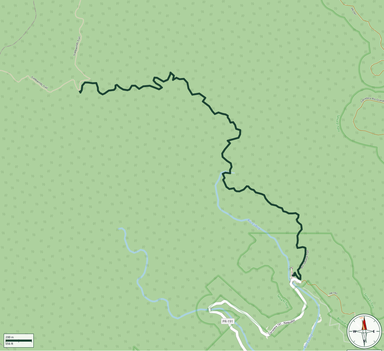 Mapa de Río Sabana Trail