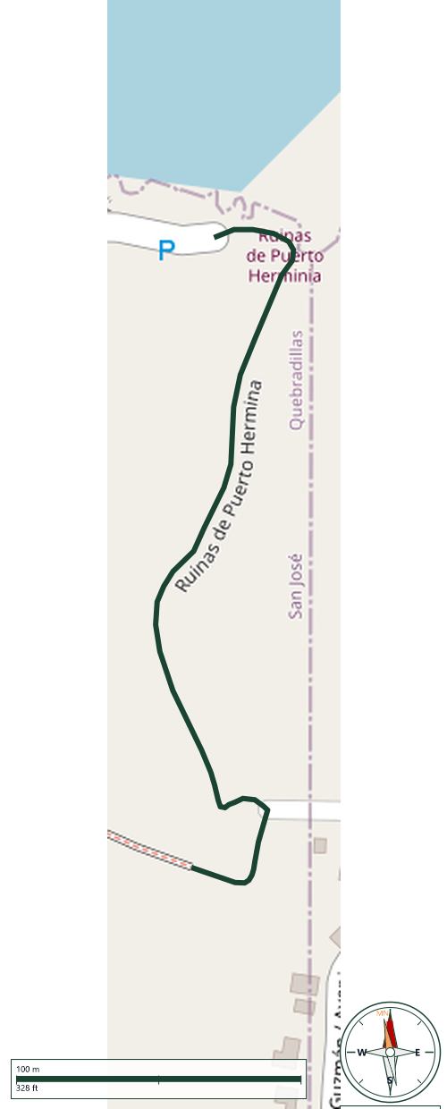 Mapa de Ruinas de Puerto Hermina