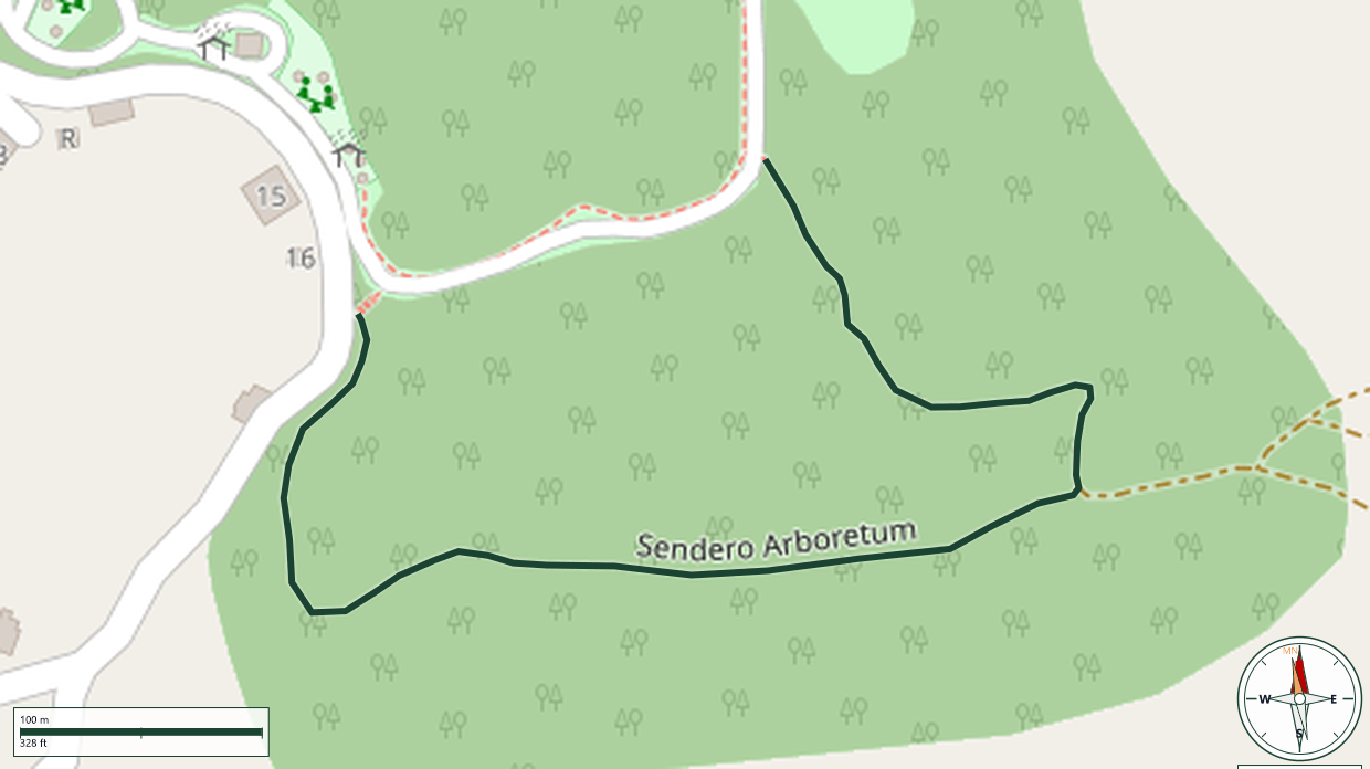 Mapa de Sendero Arboretum