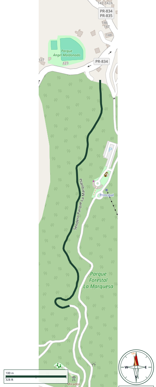 Mapa de Sendero Parque La Marquesa