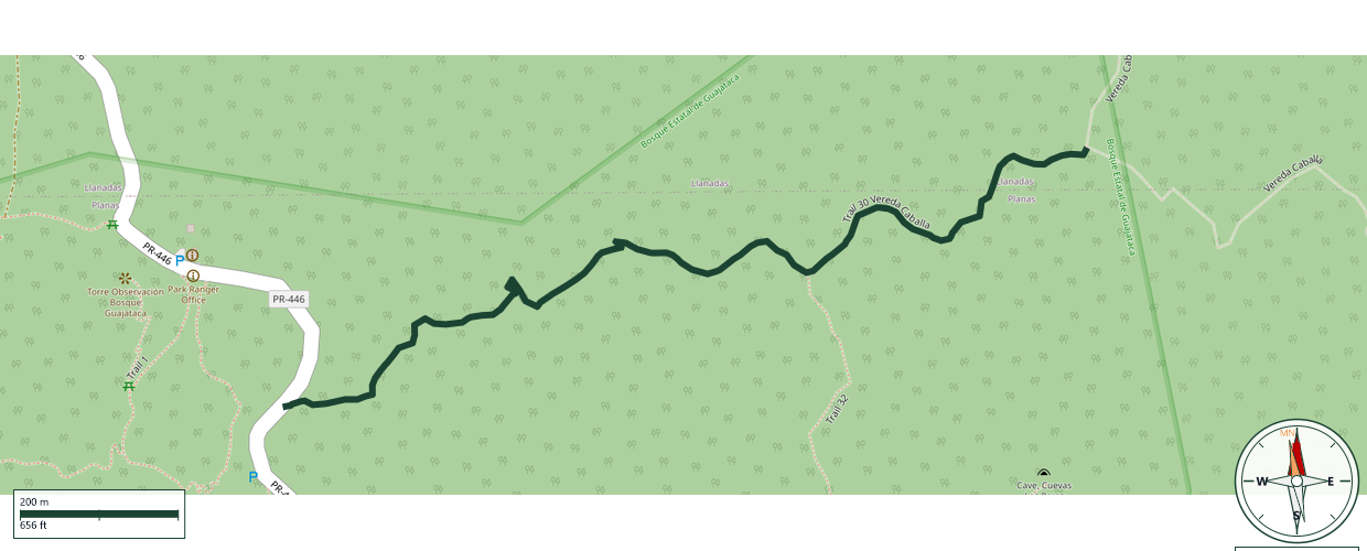 Mapa de Trail 30 Vereda Caballa