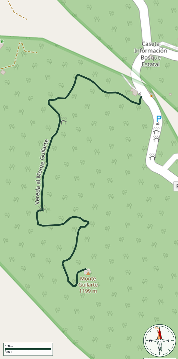 Map of Vereda al Monte Guilarte