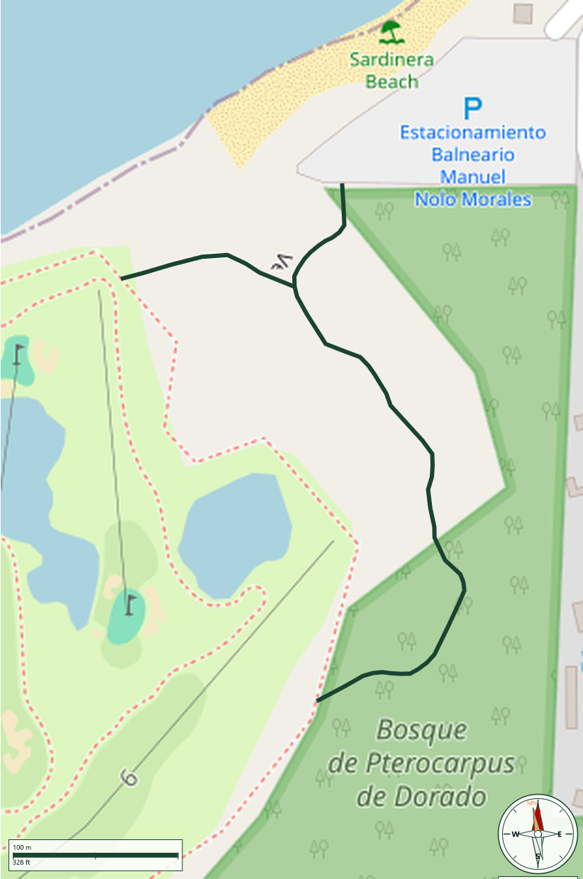 Mapa de Vereda Bosque Pterocarpus de Dorado