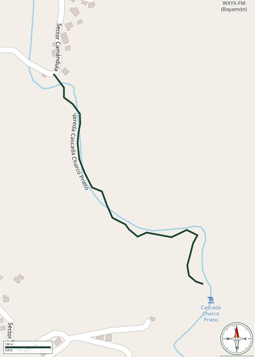 Map of Vereda Cascada Charco Prieto
