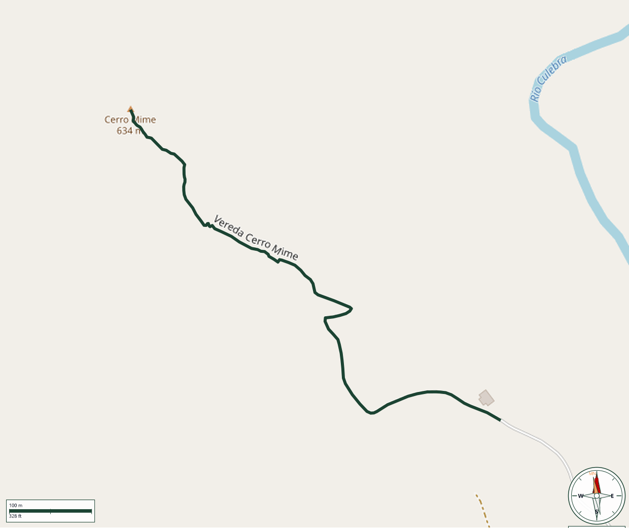 Map of Vereda Cerro Mime