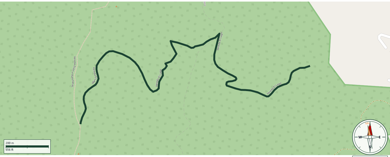 Map of Vereda El Lago