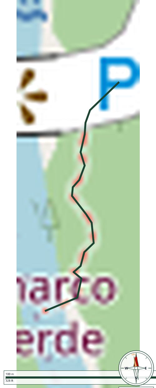 Mapa de Vereda hacia Charco Verde