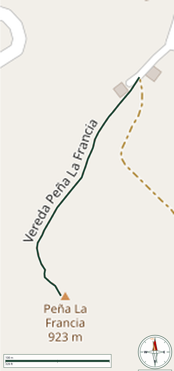 Map of Vereda Peña La Francia