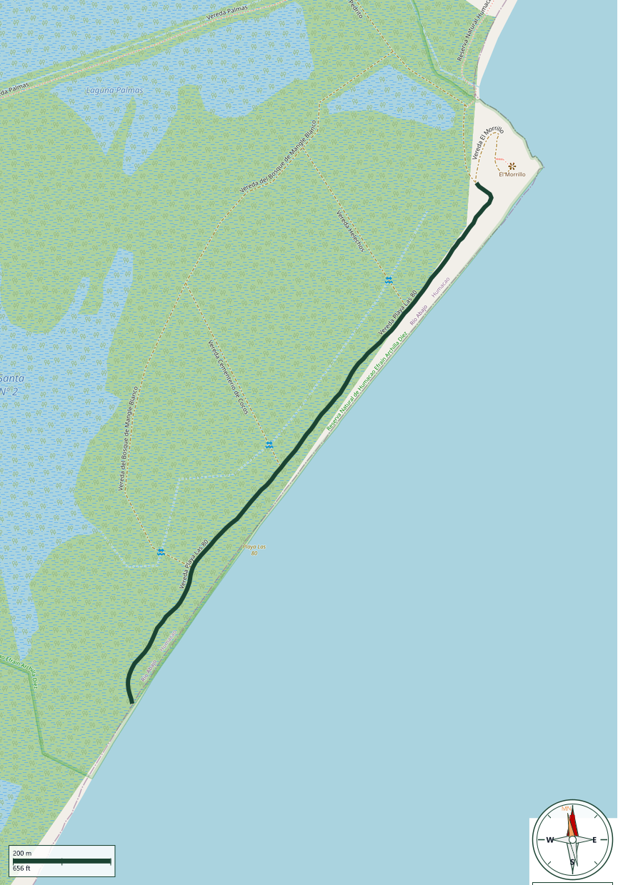Mapa de Vereda Playa Las 80
