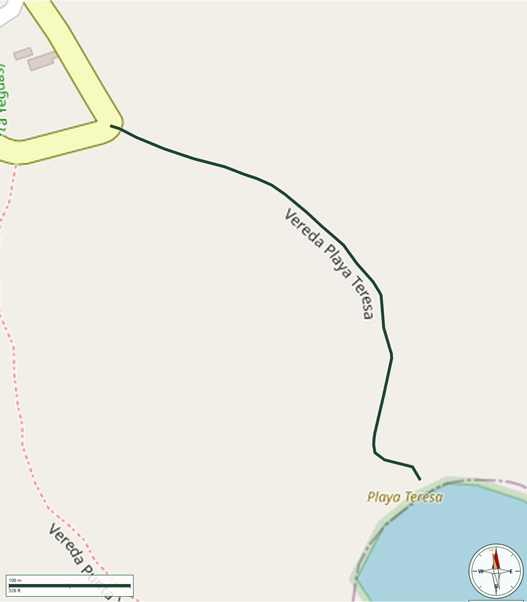 Map of Vereda Playa Teresa
